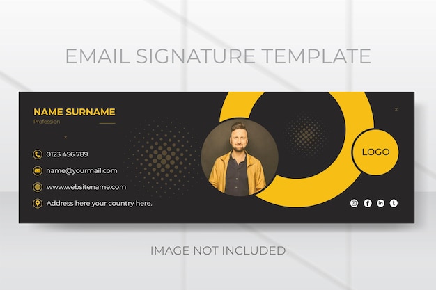 Elegant email signature template