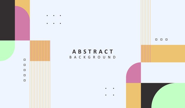 Elegant en eenvoudig abstract geometrisch achtergrondvectorontwerp met schattige kleuren