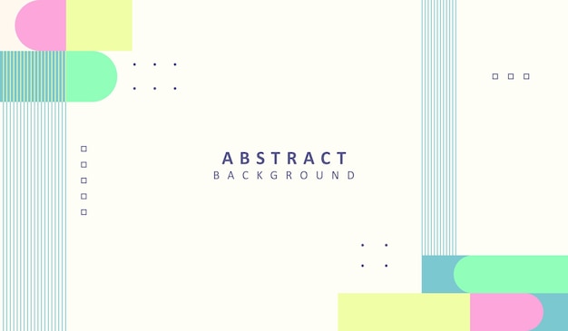 Elegant en eenvoudig abstract geometrisch achtergrondvectorontwerp met schattige kleuren