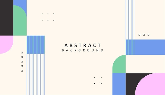 Elegant en eenvoudig abstract geometrisch achtergrondvectorontwerp met schattige kleuren