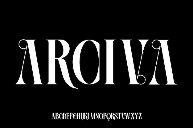 Vector elegant en luxe alfabet vector lettertype