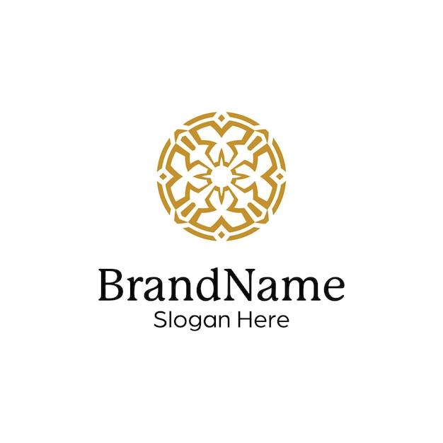 elegant en modern sierlijk decoratief patroon mandala logo