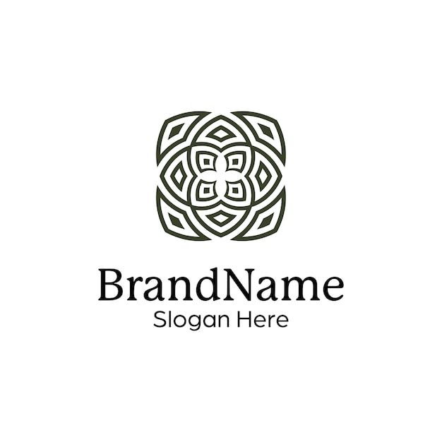 elegant en modern sierlijk decoratief patroon mandala logo