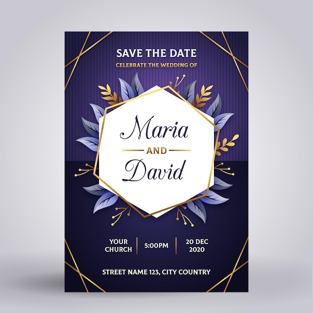 Elegant engagement invitation template