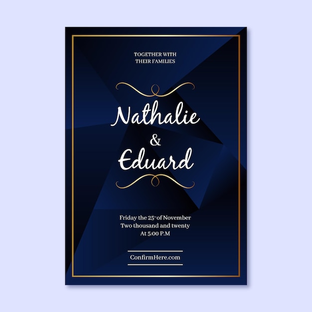 Elegant engagement invitation template