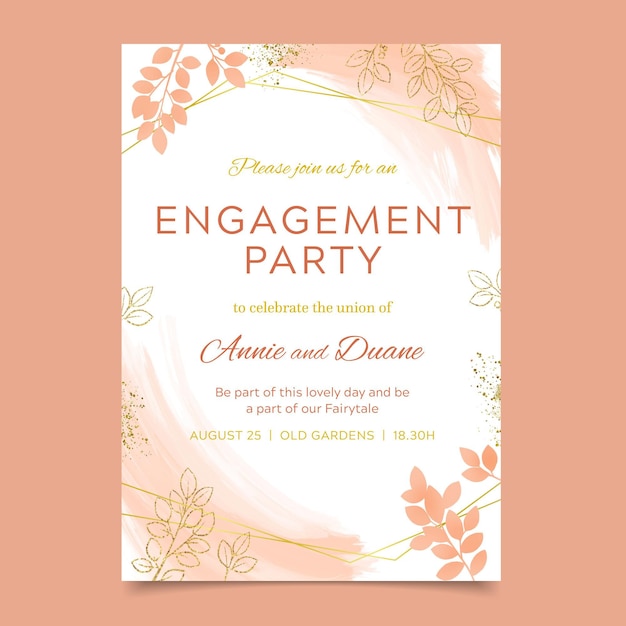elegant engagement invitation template