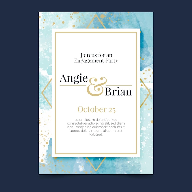 elegant engagement invitation template