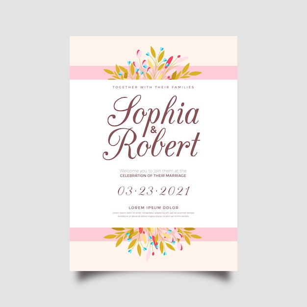 Elegant engagement invitation template