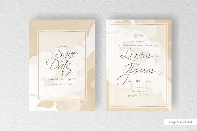 Elegant engagement wedding invitation set template