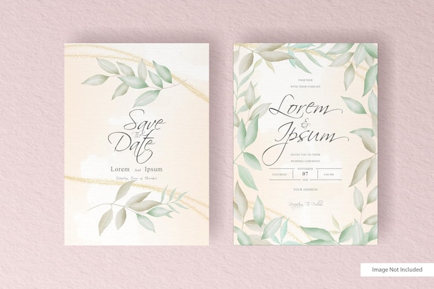 Elegant engagement wedding invitation set template