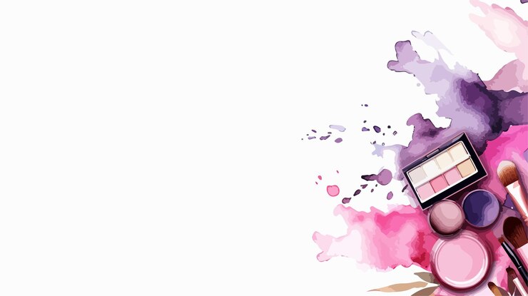 Vector elegant fashion cosmetics makeup background