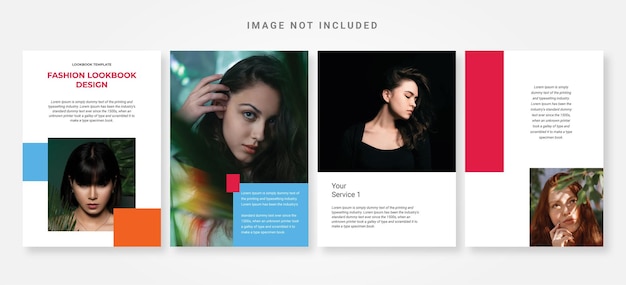 Elegant fashion lookbook design template