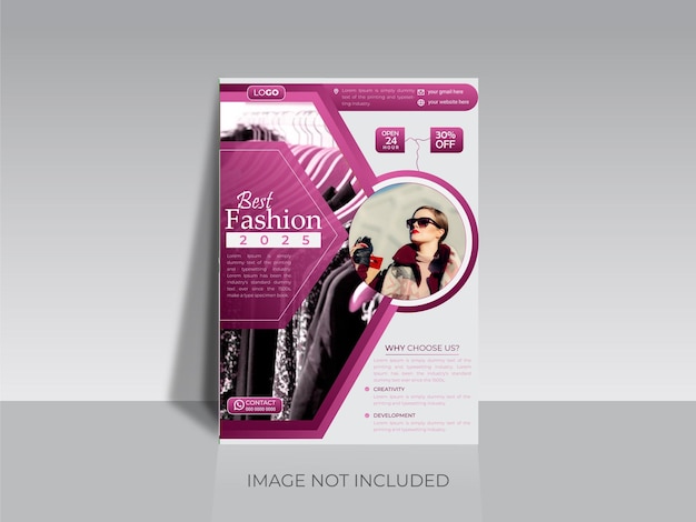 Vector elegant fashion trendy sale flyer, banner, poster template with photo space