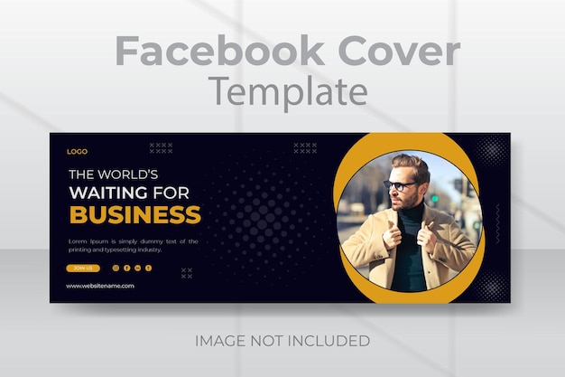 Vector elegant fb cover template