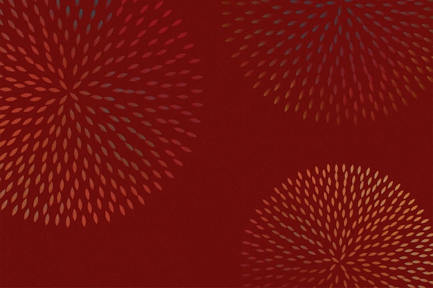 Элегантный фейерверк или цветочный узор из лепестков на бордовом красном фоне