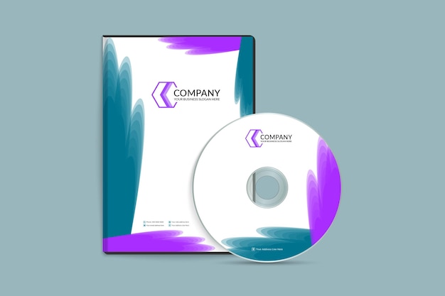 Elegant Flat business style DVD cover template