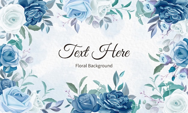 Elegant floral background frame