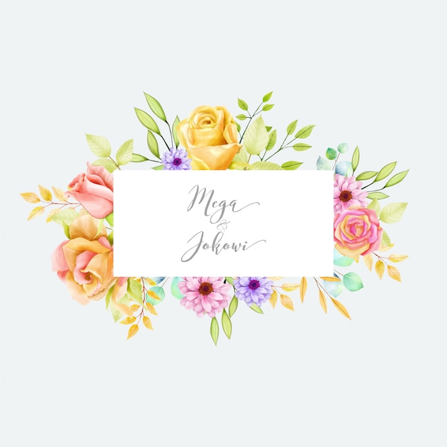 Vector elegant floral card