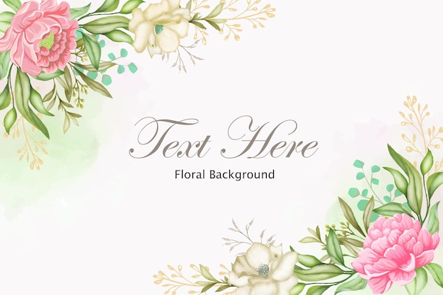 Vector elegant floral frame background with beautiful floral