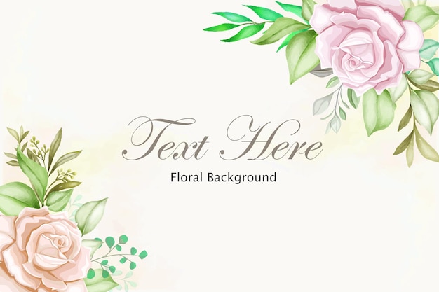 Vector elegant floral frame background with beautiful floral