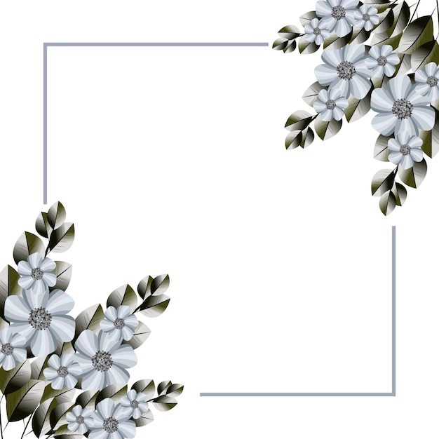 Elegant floral frame background