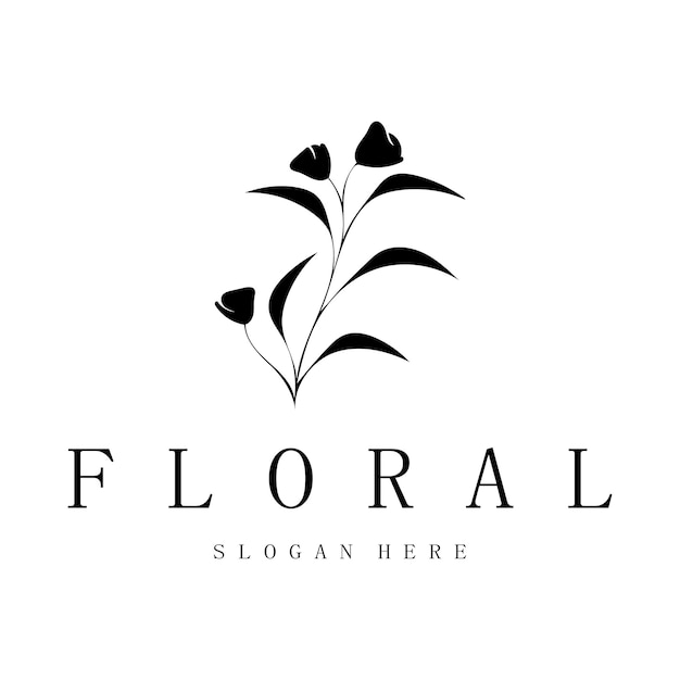 Elegant floral and leaf frame Delicate botanical vector illustration for labels spas corporate ide