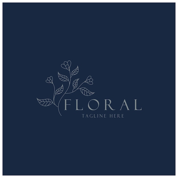 Vector elegant floral and leaf frame illustration labels spas corporate identity and wedding invitations