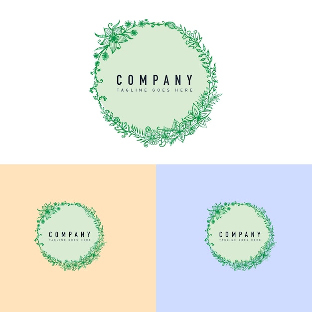Elegant floral logo template Botanical Vector illustration for your business