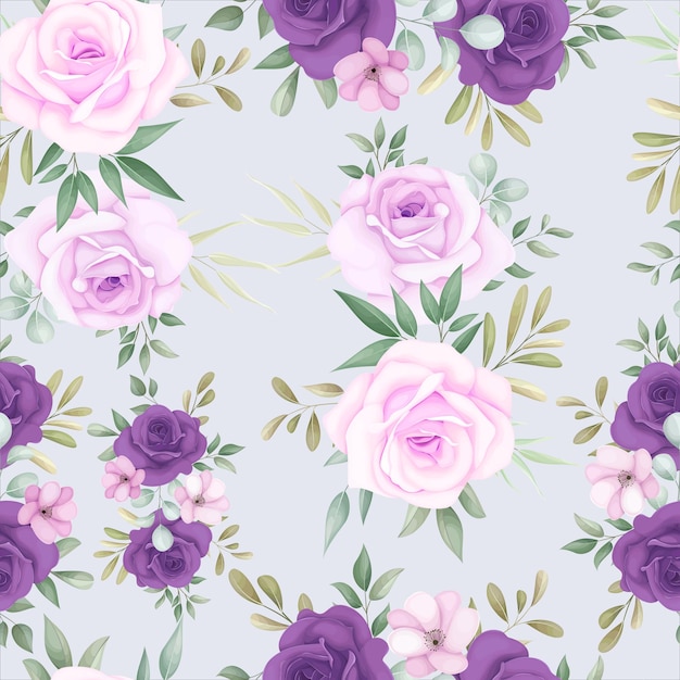 Elegant floral seamless pattern with beautiful flower decoration