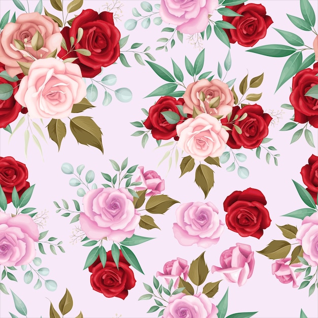 Elegant floral seamless pattern with   roses