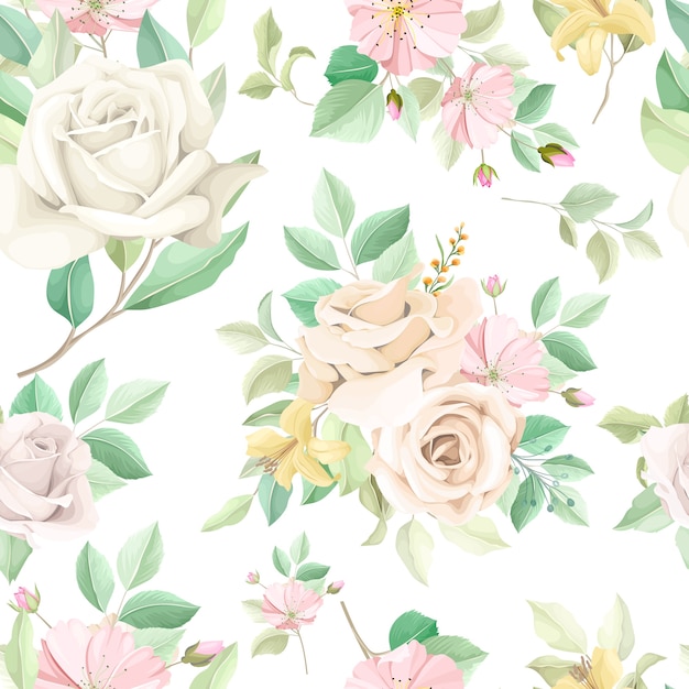 Elegant floral seamless pattern