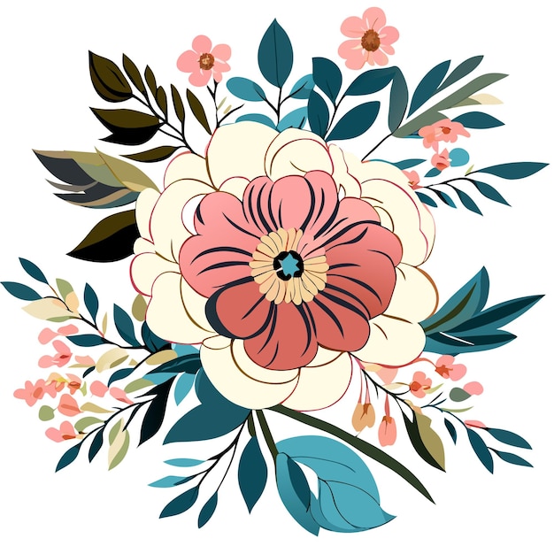 Vector elegant floral side borders