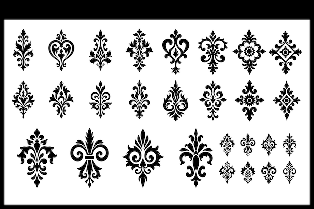 elegant floral tile pattern bundle