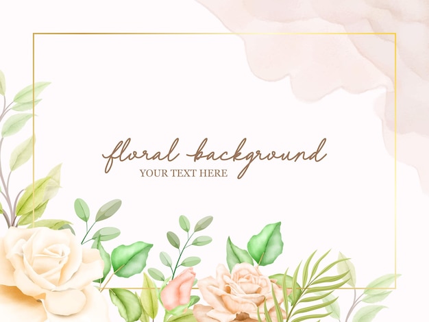 Elegant Floral Wedding Invitation Card Template