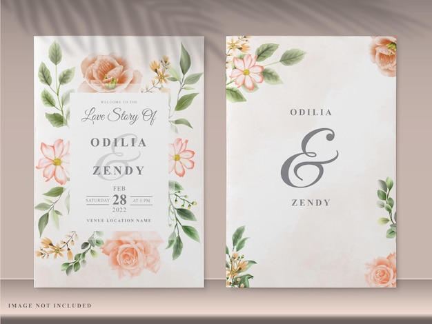 elegant floral wedding invitation card templates