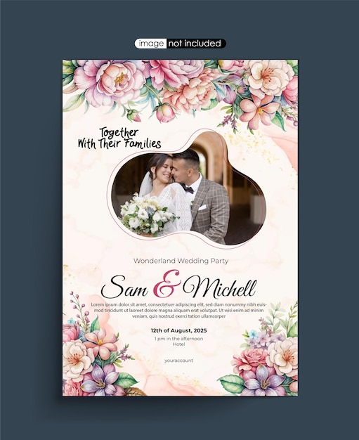 Elegant Floral Wedding Invitation