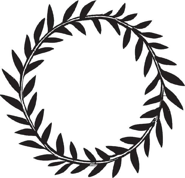 Vector elegant floral wreath icon design