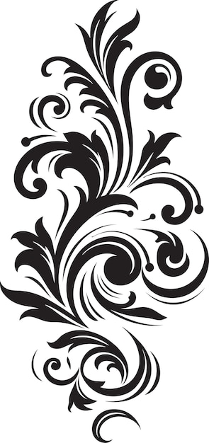 Vettore elegant flourish decorative floral vector logo intricate elegance floral element icon design