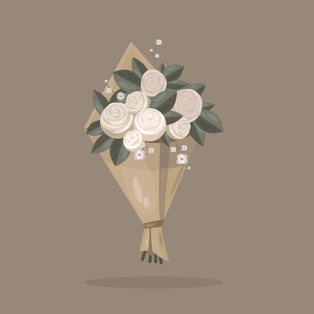 Vector elegant flower bouquet illustration