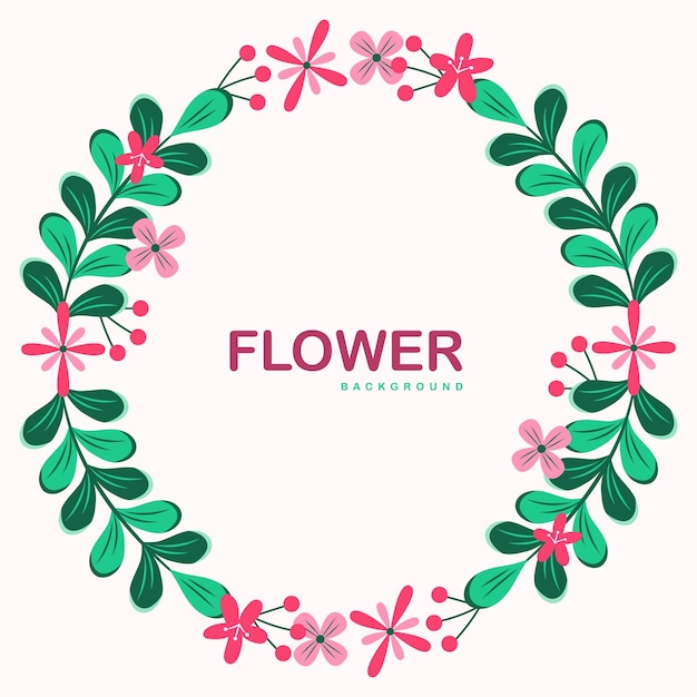 elegant flower design background with floral frame and flower background text
