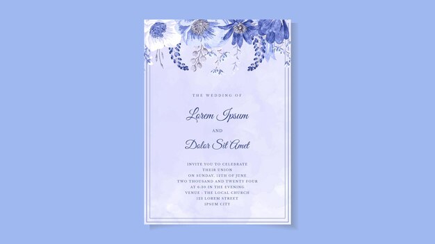 Elegant flower Wedding invitation set floral decoration marriage card