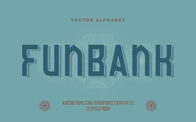 Элегантный шрифт для сертификата с гильошированными типографскими шрифтами шрифт логотипа Premium векторы