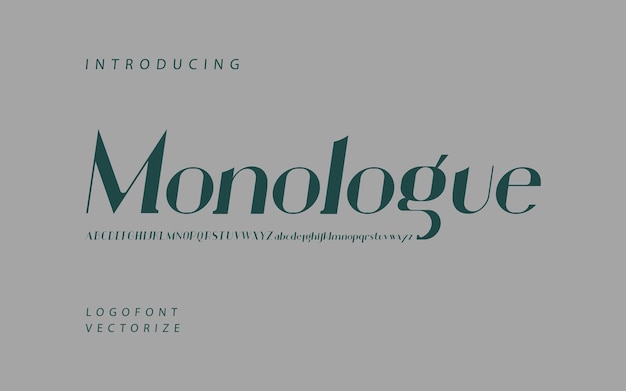 Elegant font luxury typography fonts logo font Premium Vector