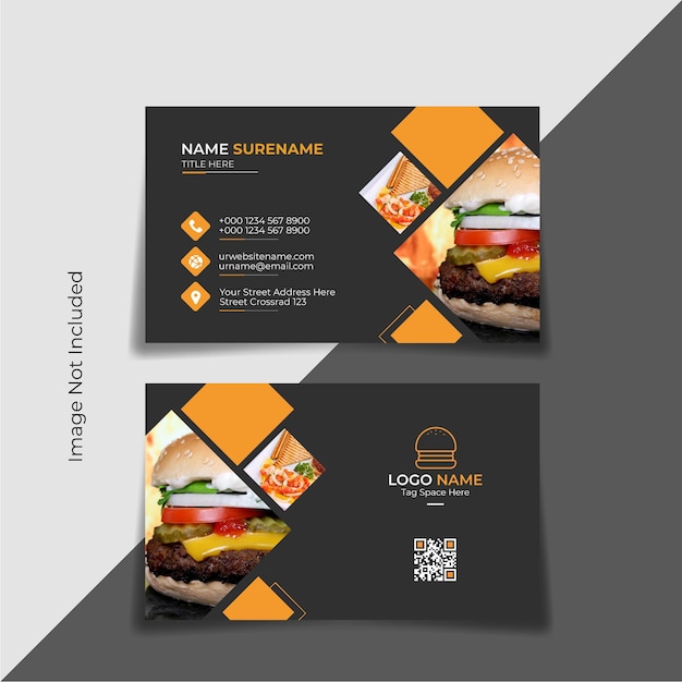 Vector elegant food business card