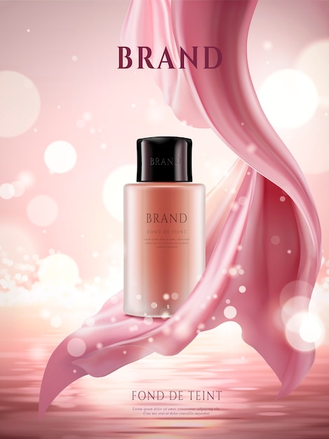 Elegant foundation ads illustration