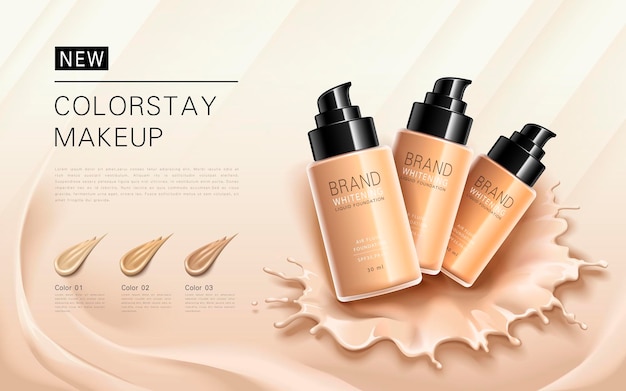 Vector elegant foundation ads