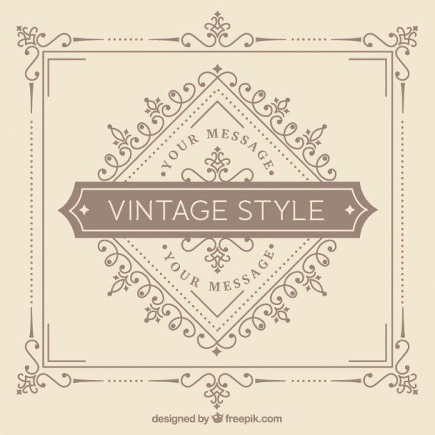 Vector elegant frame in retro style