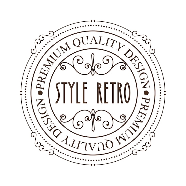 Elegant frame style retro