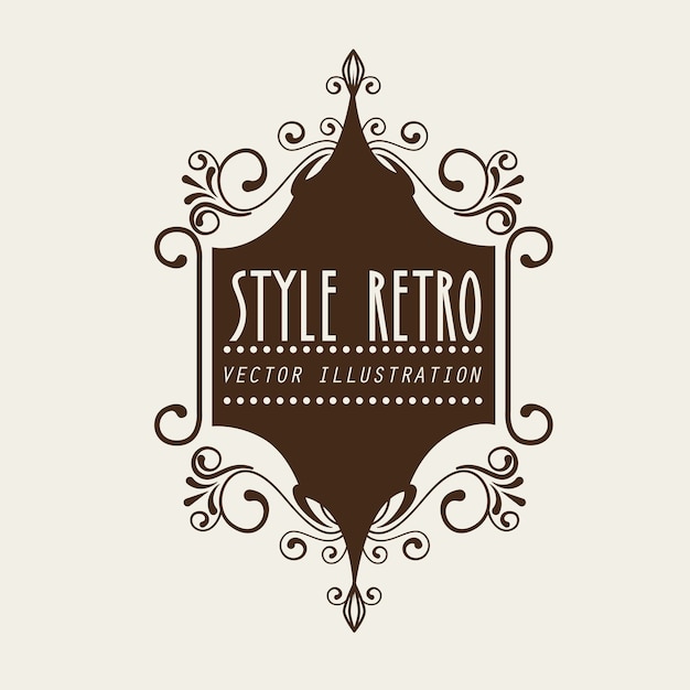 Elegant frame style retro