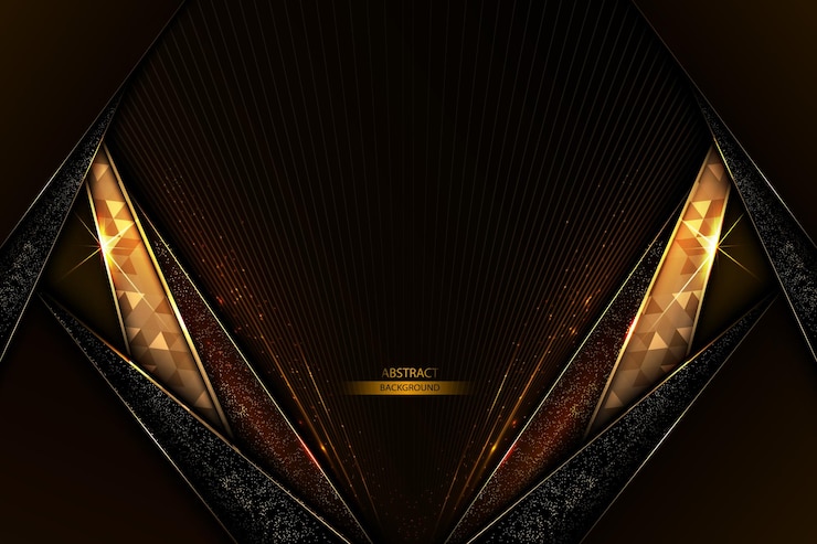 Elegant Geometric Abstract with Golden Accents for Corporate Presentations